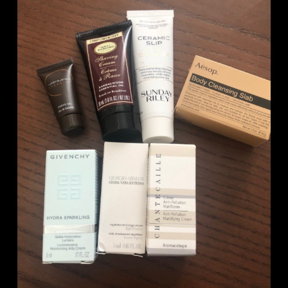 Bag of high end skin care testers